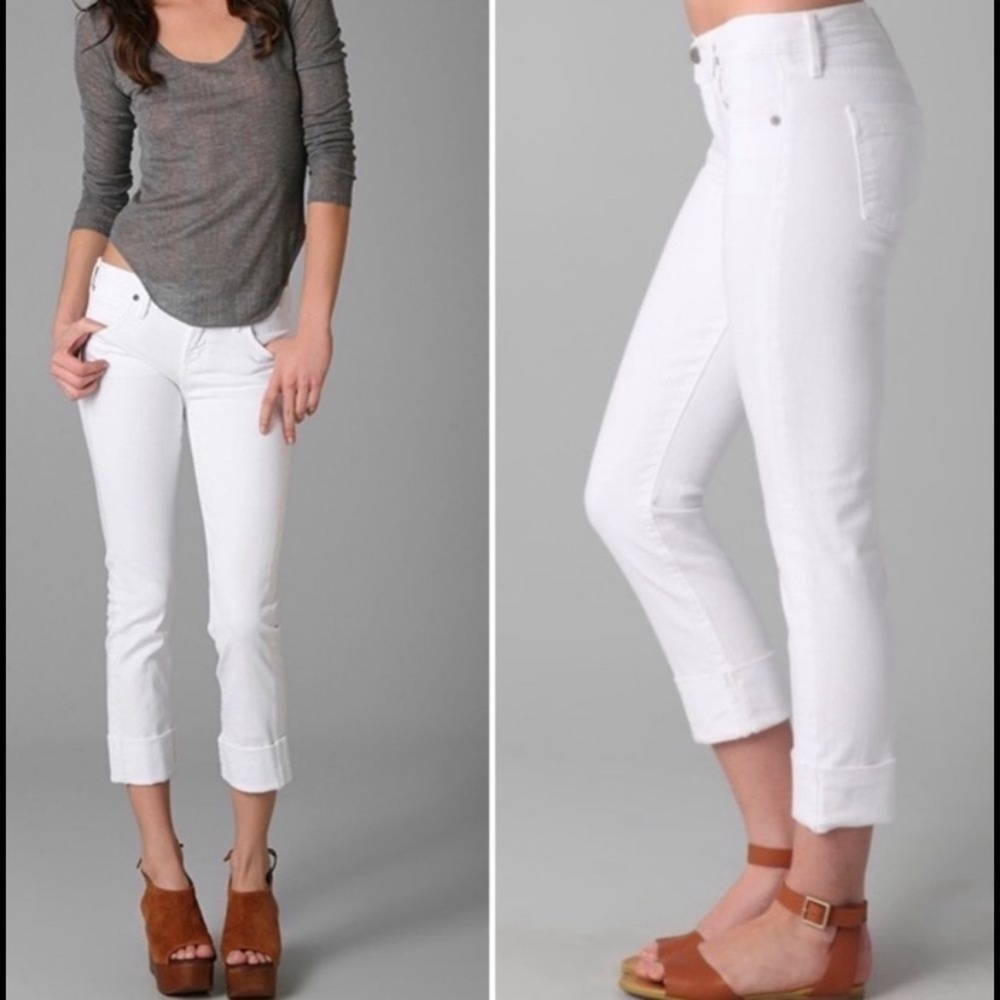 Citizens of Humanity cropped white Dani pant, size 28. Perfect for summer! Comfy